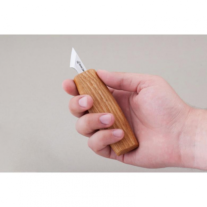 Cutit cu ascutis oblic pentru sculptura geometrica in lemn BeaverCraft C11s, 140 mm [8]