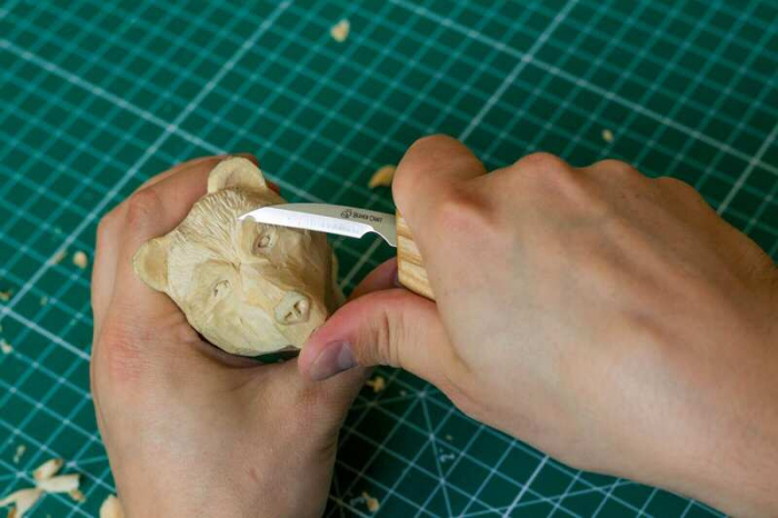 Cutit cu lama dreapta pentru sculptura in lemn BeaverCraft C8, 165 mm [6]