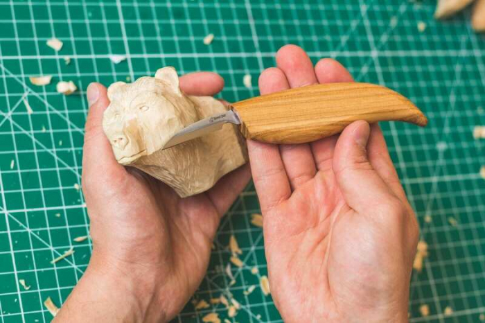 Cutit cu lama dreapta pentru sculptura in lemn BeaverCraft C8, 165 mm [5]