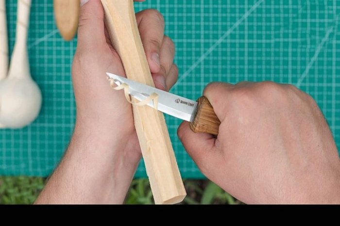 Cutit cu lama sloyd pentru sculptura in lemn BeaverCraft C4, 195 mm [6]