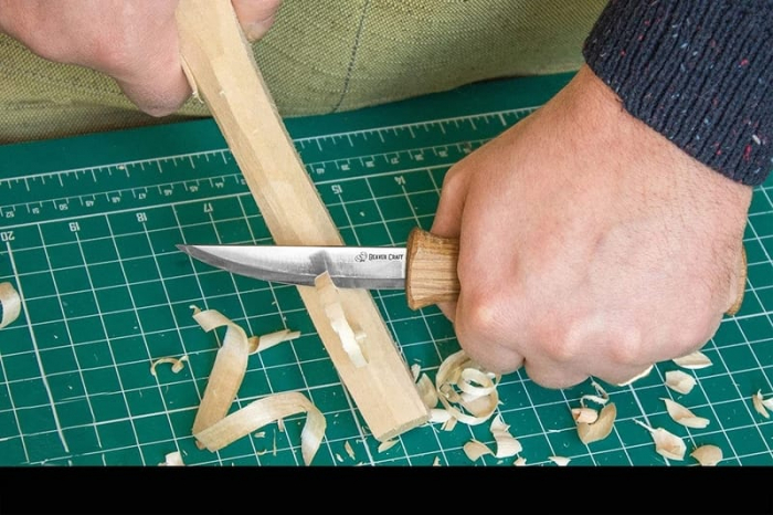 Cutit cu lama sloyd pentru sculptura in lemn BeaverCraft C4, 195 mm [7]