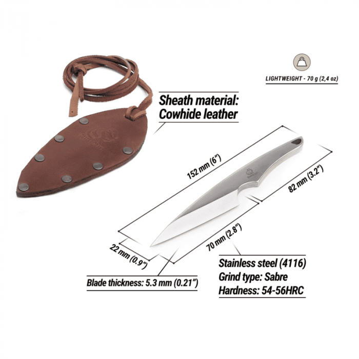 Cutit de aruncat BeaverCraft NCK2, 152 mm [3]