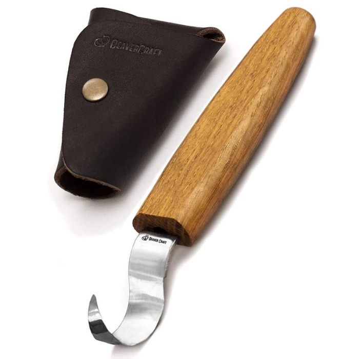 Cutit de cioplit linguri din lemn BeaverCraft SK1SOak, 185 mm [5]