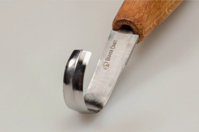 Cutit de cioplit linguri pentru taieturi adanci in lemn BeaverCraft SK5S, 250 mm [6]