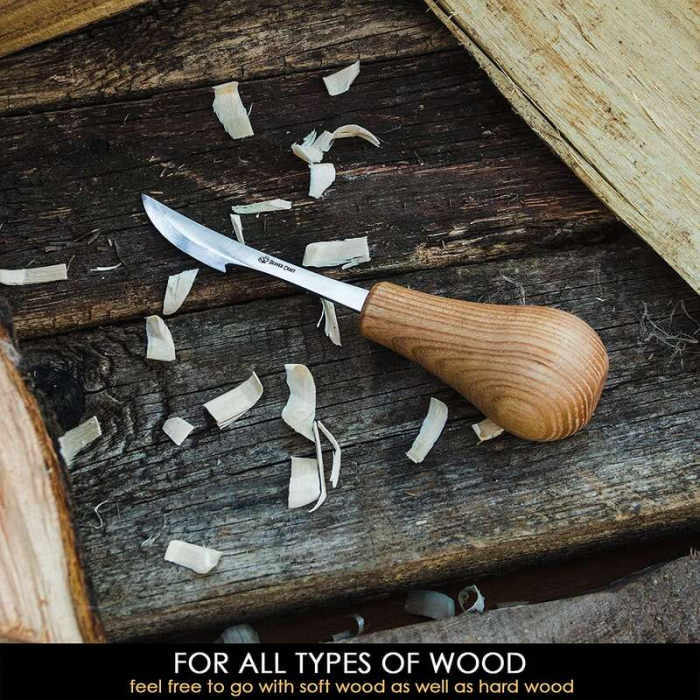 Cutit de sculptura universal cu maner modelat pentru palma BeaverCraft C17P, 160 mm [7]