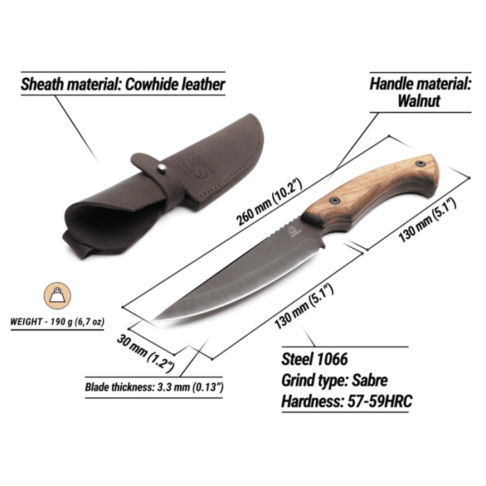 Cutit drumetii BeaverCraft HGK6, 260 mm [3]