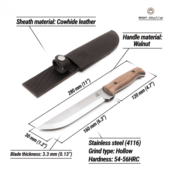 Cutit drumetii BeaverCraft TLK1, 280 mm [3]