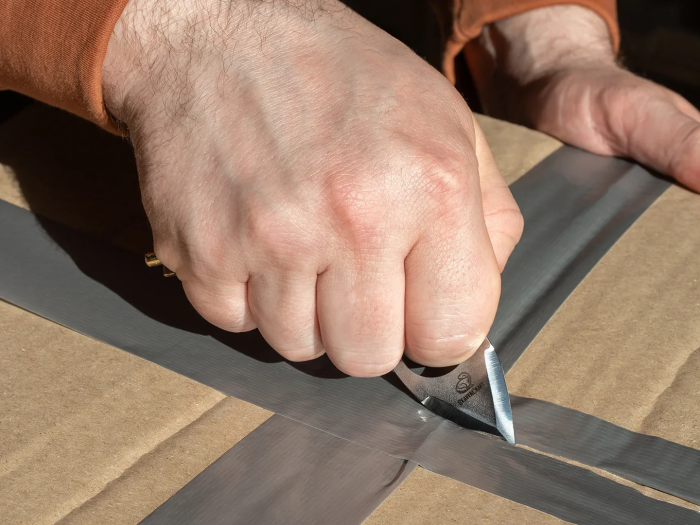 Cutit tip breloc cu inel pentru deget si teaca din piele Beavercraft PK1 [5]