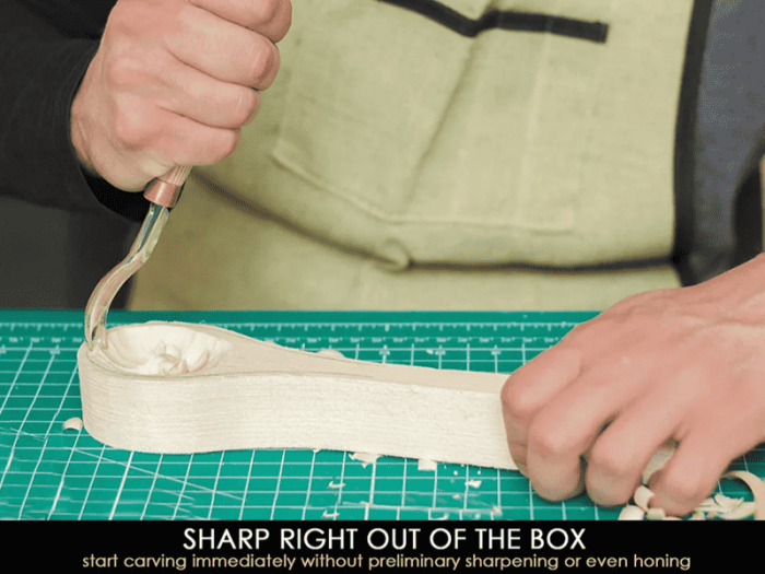 Dalta in forma de U scurta si indoita BeaverCraft K8a/14, taietura 14 mm, 185 mm [5]