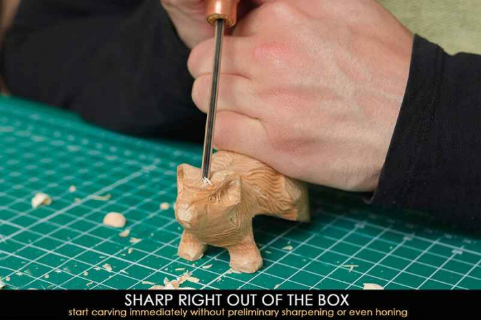 Dalta in forma de V scurta BeaverCraft K12/02, taietura nr 12, 192 mm [5]