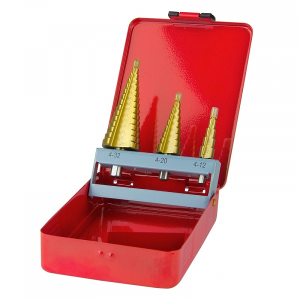 Set burghie conice HSS-G pentru tabla Dema 18496, Ø4-32 mm, 3 piese [2]