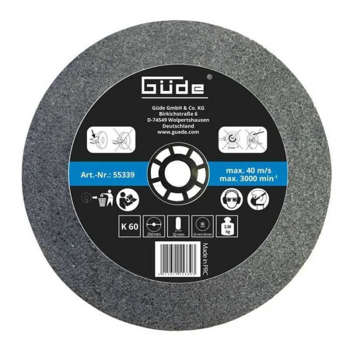 Disc abraziv pentru abrazor GNS 250 VS Gude 55339, O250x32x32 mm, granulatie K60