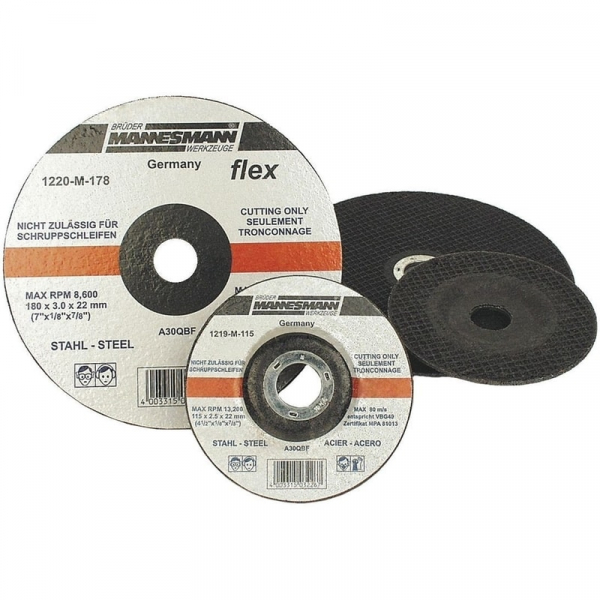 Disc abraziv pentru metal Mannesmann 1220-M-178, O180x22 mm 1220-M-178 imagine noua