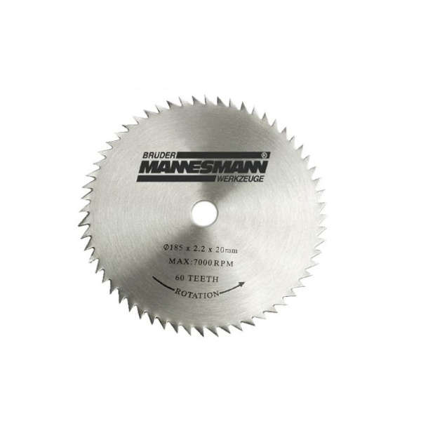 Disc pentru fierastrau circular, taiere lemn Mannesmann M12831, O254x25.4 mm, 60 dinti B.MANNESMANN imagine model 2022