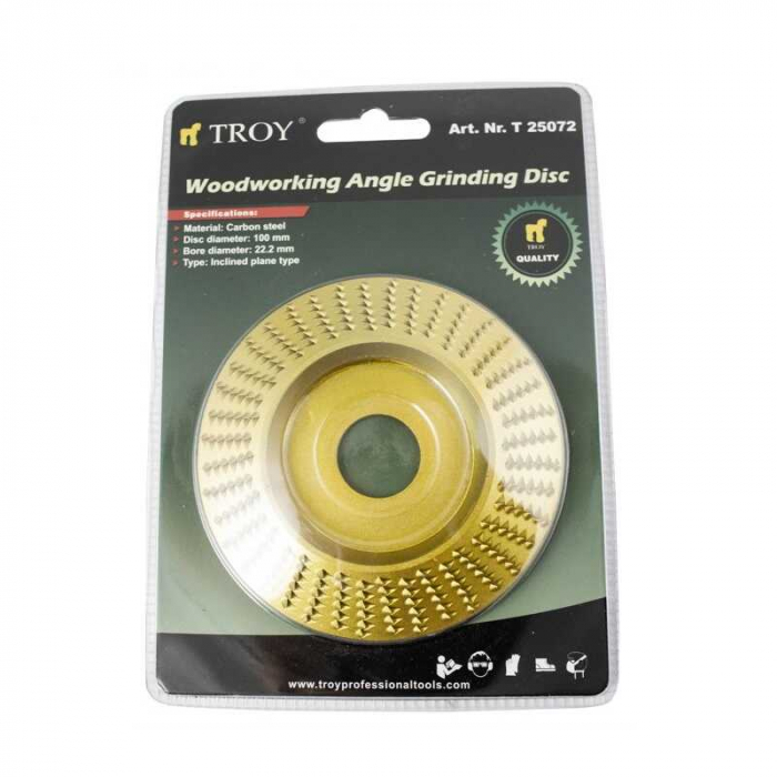 Disc conic pentru slefuire lemn Troy 25072, Ø100x22.2 mm [3]