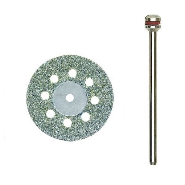 Disc diamantat cu gauri pentru racire, taiere ceramica, fibra de sticla, plastic Proxxon 28844, Ø20 mm [2]