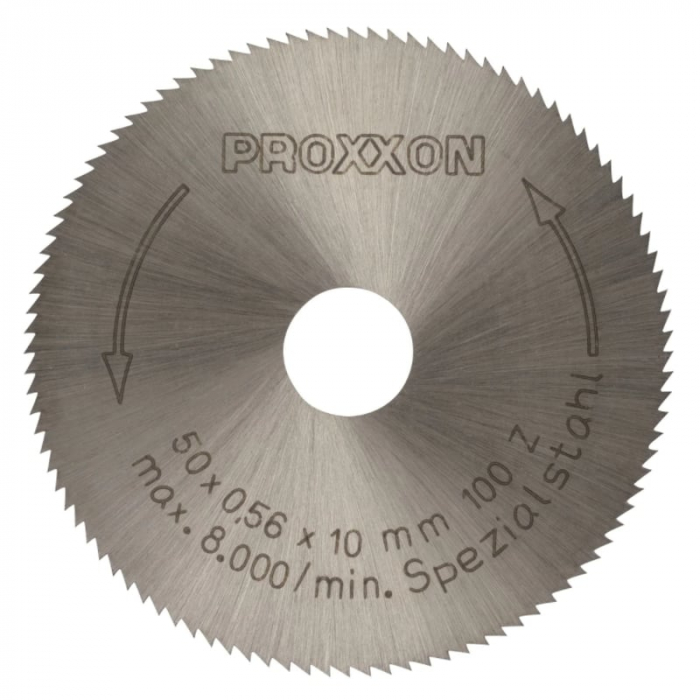 Disc HSS pentru KS 230, taiere metal, lemn, plastic Proxxon 28020, Ø50x10 mm, 100 dinti [2]