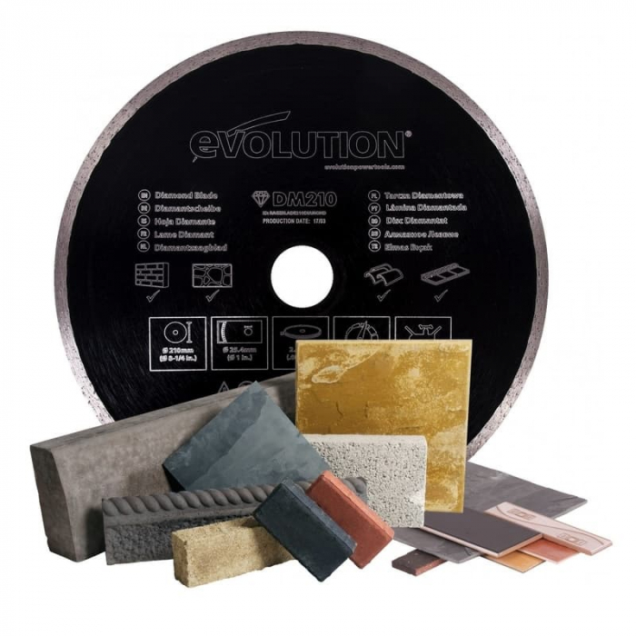 Disc pentru fierastrau circular, taiere marmura, piatra Evolution RAGEBLADE210DIAMOND-4831, Ø210x25.4 mm [2]