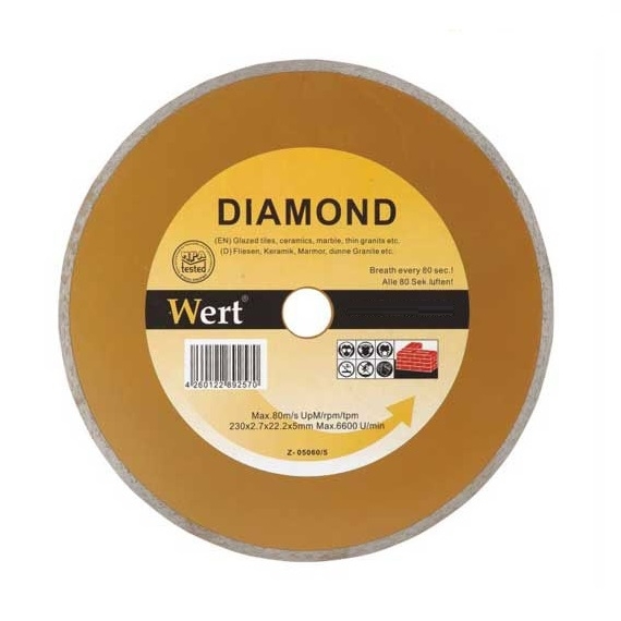 Disc diamantat, taiere marmura, granit, faianta Wert W2710-115, Ø115x22.2 mm [1]