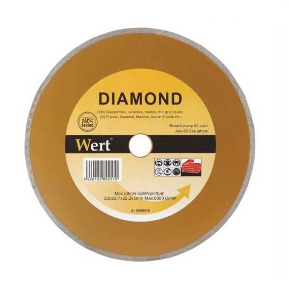 Disc diamantat taiere marmura granit faianta Wert W2710 125 O125x22.2 mm title=Disc diamantat taiere marmura granit faianta Wert W2710 125 O125x22.2 mm