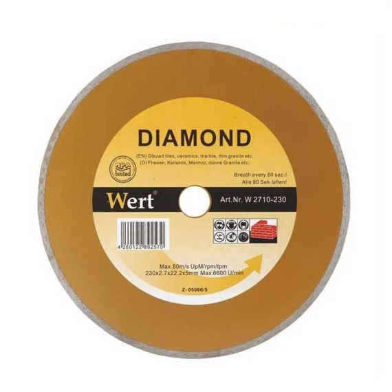Disc diamantat, taiere beton, ceramica, caramida Wert O230x22.2 mm de la casaidea imagine noua