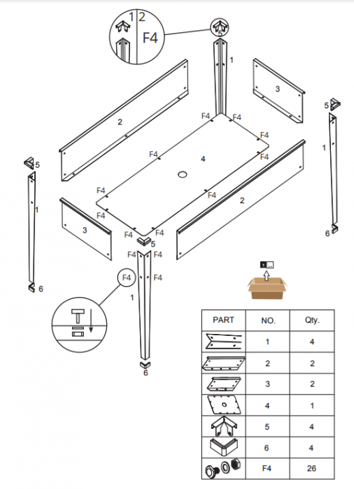 Dulap pentru spalat scule GHB 80 R Gude 94779, 77 litri [2]