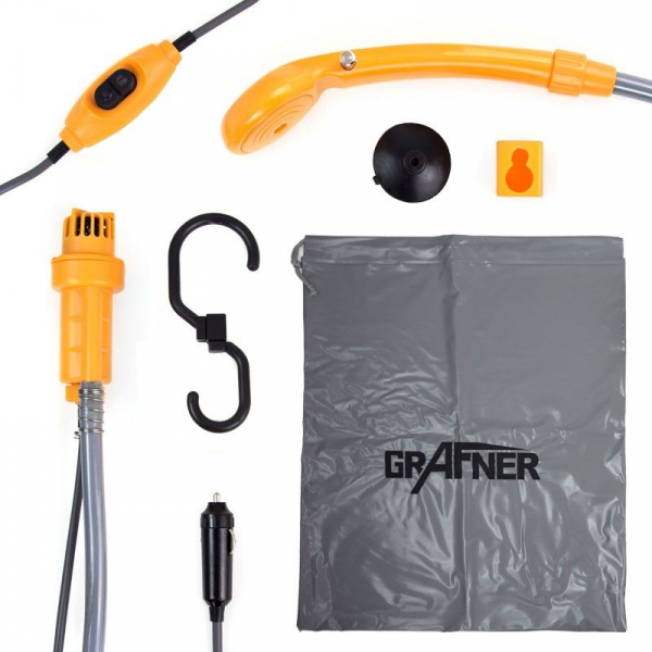 Dus portabil pentru camping GRAFNER 20888, 12V, 7 m [4]