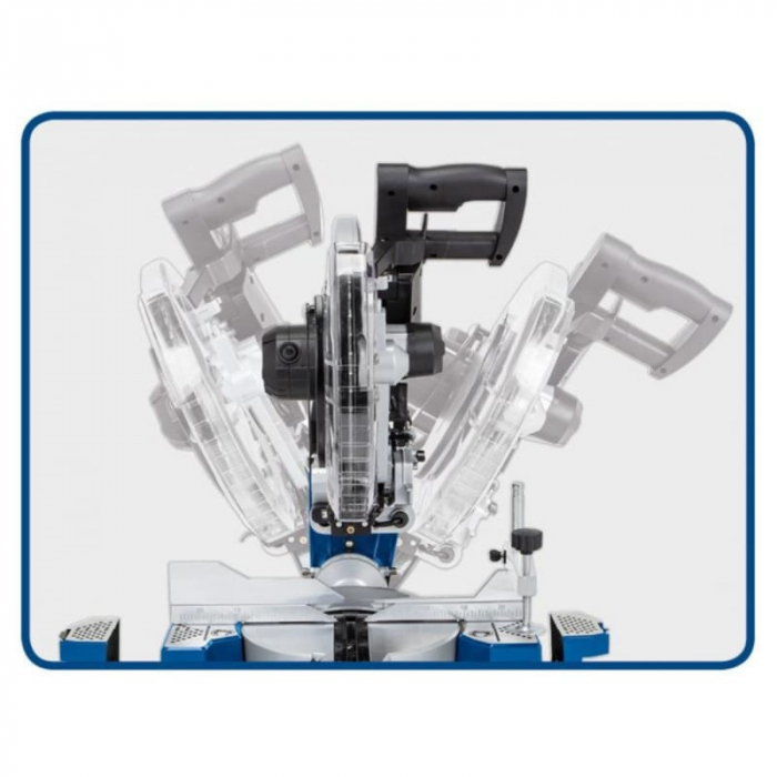 Fierastrau circular de masa culisant cu laser HM 216 SPX Scheppach 5901221901, 2000 W, Ø210 mm [3]