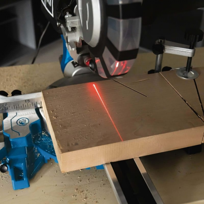 Fierastrau circular de masa culisant cu laser HM 216 SPX Scheppach 5901221901, 2000 W, Ø210 mm [5]