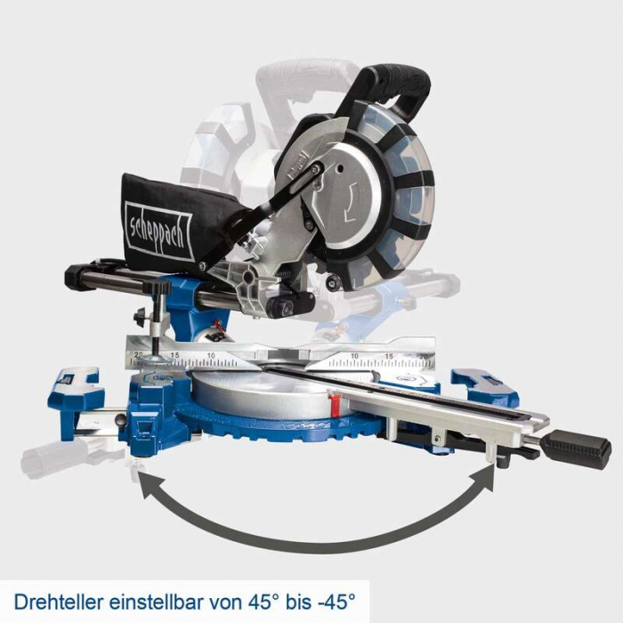 Fierastrau circular de masa culisant cu laser HM 254 SPX Scheppach 5901222901, 2200 W, Ø254 mm [4]