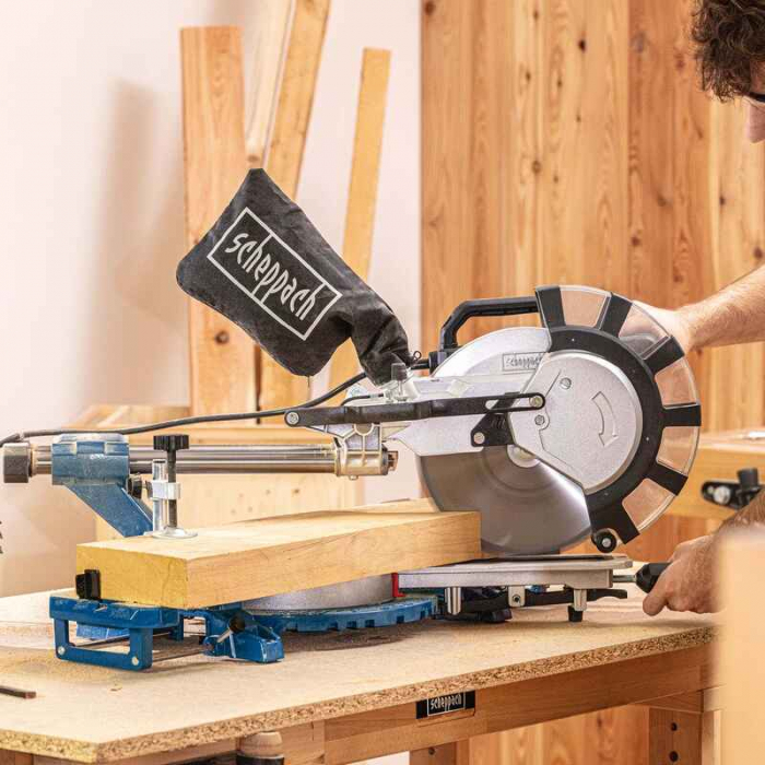 Fierastrau circular de masa culisant cu laser HM 254 SPX Scheppach 5901222901, 2200 W, Ø254 mm [8]