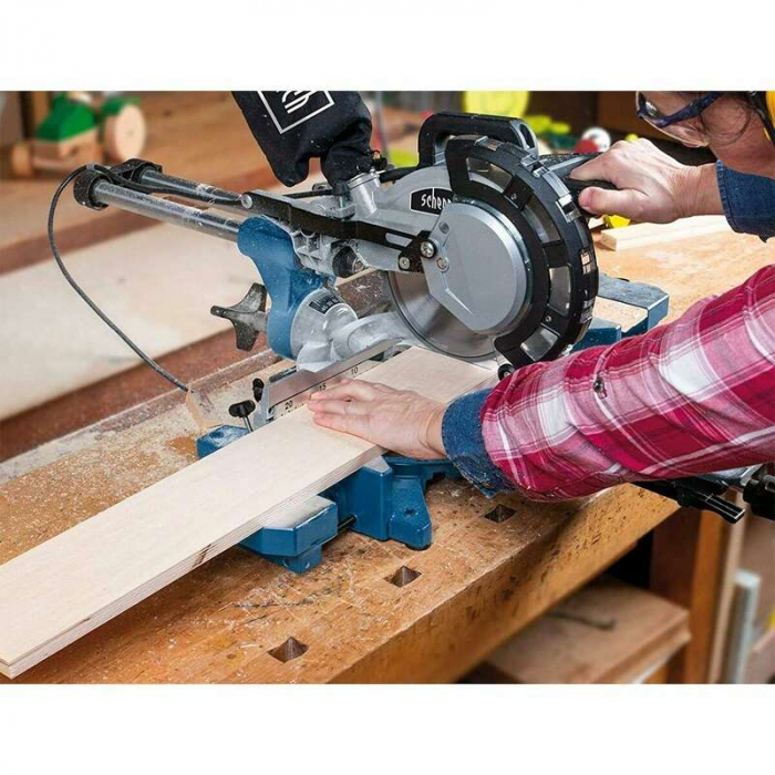 Fierastrau circular de masa culisant cu laser HM216 Scheppach 5901215903, 2000 W, Ø216 mm [6]