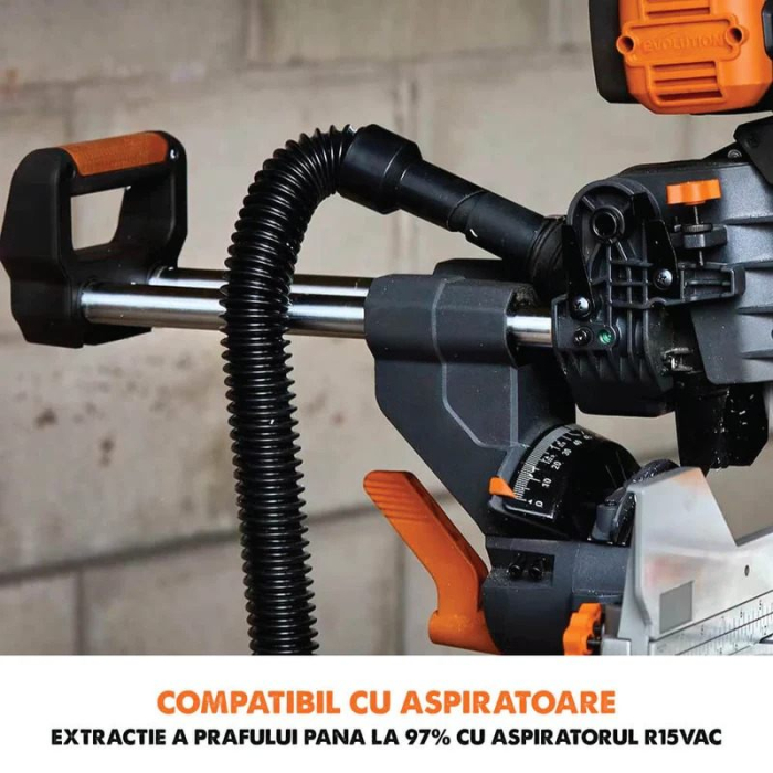 Fierastrau circular de masa multifunctional cu acumulatori, inclinare in ambele sensuri R255SMS-DB Li Evolution 100-0001B, 18 V, Ø255 mm [15]