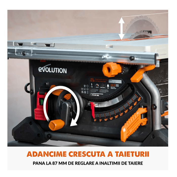 Fierastrau circular de masa R255TBL Evolution 119-0003, 1650 W, Ø255 mm [14]