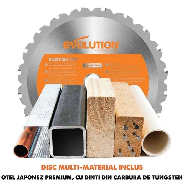 Fierastrau circular de masa RAGE 4 Evolution 081-0008, 1250 W, Ø185 mm [14]