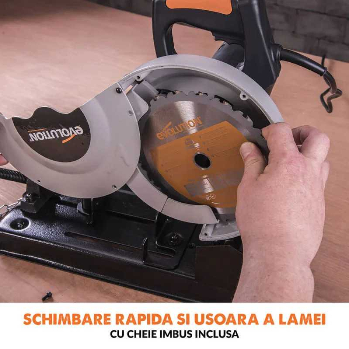 Fierastrau circular de masa RAGE 4 Evolution 081-0008, 1250 W, Ø185 mm [8]