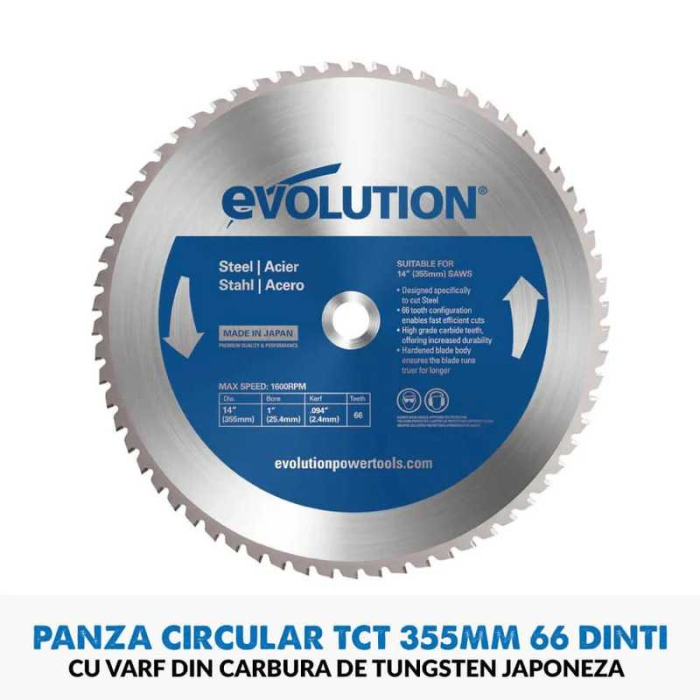 Fierastrau circular de masa S355CPS Evolution 084-0003, 2200 W, Ø355 mm [13]