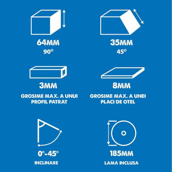 Fierastrau circular S185CCSL Evolution 028-0003, 1600 W, Ø185 mm [9]