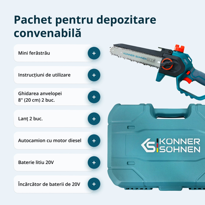 Fierăstrău mini fără fir KS MCS20V-8 CASE PLUS [8]