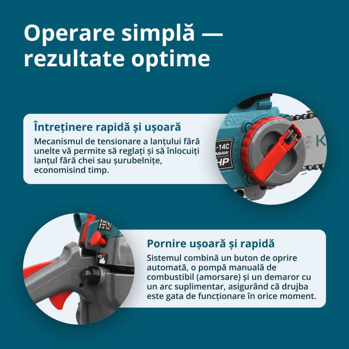 Fierăstrău pe benzină KS CS18G-14C [4]