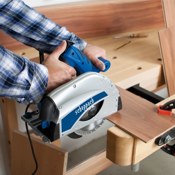 Fierastrau circular de mana cu sina de ghidaj PL55 Scheppach 5901802915, 1200 W, Ø160 mm [8]