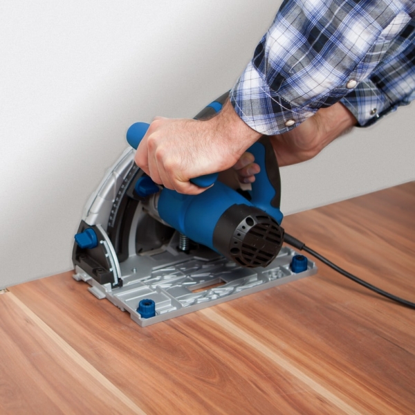 Fierastrau circular de mana cu sina de ghidaj PL55 Scheppach 5901802915, 1200 W, Ø160 mm [9]