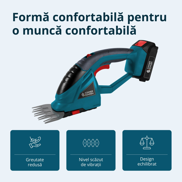Foarfecă 2 în 1 pentru iarbã si gard viu cu acumulator KS SHT-20V [4]