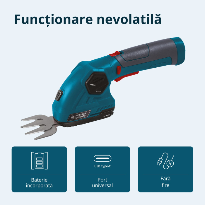 Foarfecă cu acumulator pentru tuns iarbă și gard viu KS SHT-8V [6]