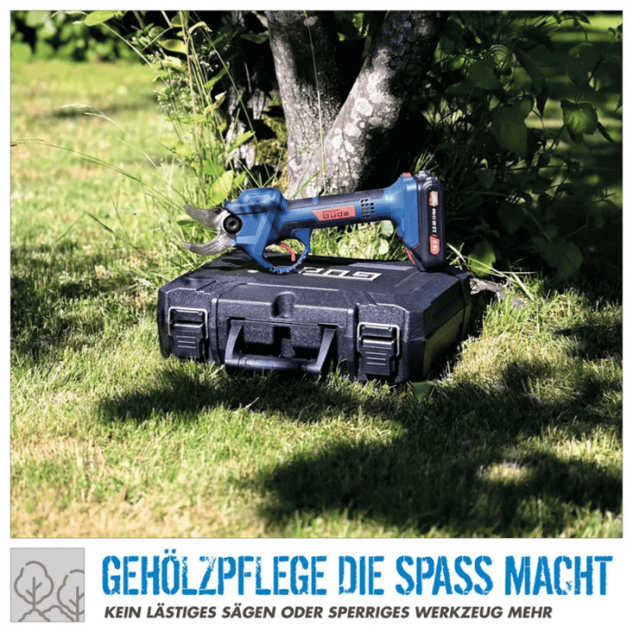 Foarfeca electrica pentru gradina cu acumulator ASC 18-201-05 K Gude 58438 DUP361Z, 18 V, 2 Ah, 30 mm [12]