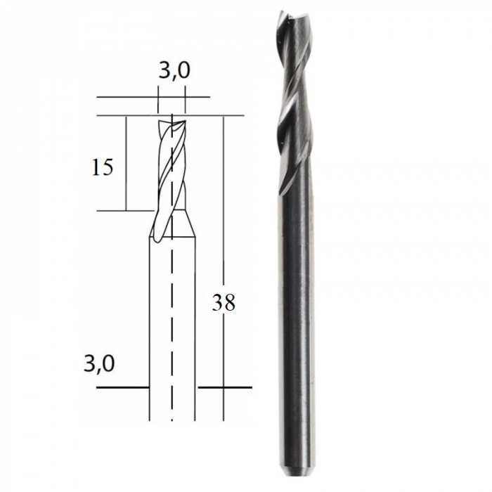 Freza din carbura de tungsten Micromot Proxxon 28761, Ø3 mm [4]