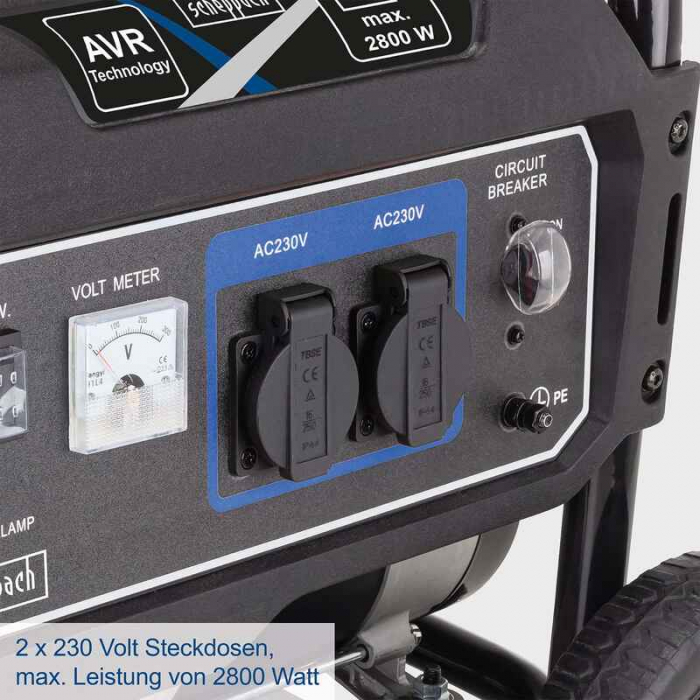 Generator de curent pe benzina SG3200x Scheppach 5906226903, 2800 W, 3.75 Cp [2]