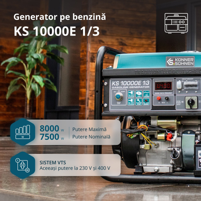 Generator pe benzina "Könner & Söhnen" KS 10000E 1/3 [2]