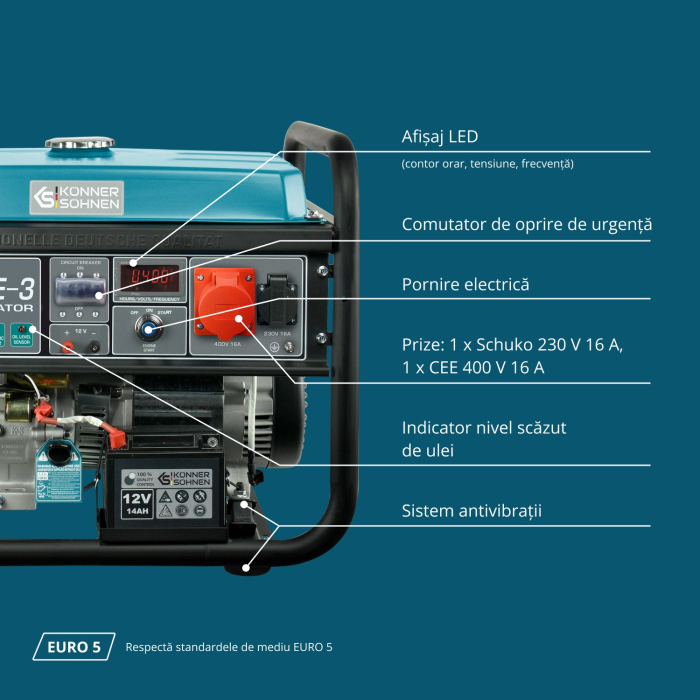 Generator pe benzina "Könner & Söhnen" KS 10000E-3 [6]