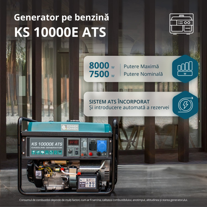 Generator pe benzina "Könner & Söhnen" KS 10000E ATS [3]